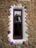 Парк Guell отразил в одиночку - Барселону/Испанию стоковые изображения Парк Guell отразил в одиночку - Барселону/Испанию стоковые изображения