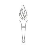 Sport fire on black background, torch vector illustration Sport fire on black background, torch vector illustration