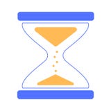 Flat vector hourglass icon-stopwatch sign vector illustration Flat vector hourglass icon-stopwatch sign vector illustration