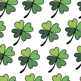 Seamless pattern of clovers flat style for Happy St. Patricks Day stock illustration Seamless pattern of clovers flat style for Happy St. Patricks Day stock illustration