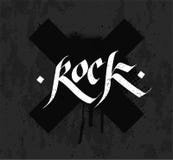 Печать рок-музыки каллиграфии Grunge Monochrome бесплатная иллюстрация Печать рок-музыки каллиграфии Grunge Monochrome бесплатная иллюстрация