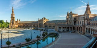 площадь seville Испания de espana стоковая фотография площадь seville Испания de espana стоковая фотография