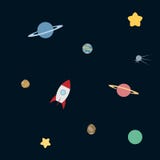 Простая картина космоса иллюстрация вектора Простая картина космоса иллюстрация вектора