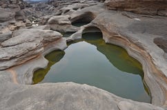 Свежая вода в чудесных прудах в каньоне стоковые изображения rf Свежая вода в чудесных прудах в каньоне стоковые изображения rf