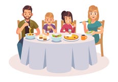 Семья есть таблицу Счастливые люди едят родителей обедающего еды дети будут отцом иллюстрации обеда напитка дочери матери говоря иллюстрация штока Семья есть таблицу Счастливые люди едят родителей обедающего еды дети будут отцом иллюстрации обеда напитка дочери матери говоря иллюстрация штока