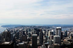 Сиэтл, США, 31-ое августа 2018: Увиденный к центру города Сиэтл стоковая фотография Сиэтл, США, 31-ое августа 2018: Увиденный к центру города Сиэтл стоковая фотография