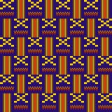 этническая картина безшовная Ткань Kente Племенная печать иллюстрация вектора этническая картина безшовная Ткань Kente Племенная печать иллюстрация вектора