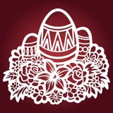 Шаблон для вырезывания лазера Пасхальные яйца вектор иллюстрация штока Шаблон для вырезывания лазера Пасхальные яйца вектор иллюстрация штока