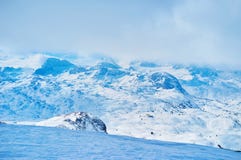 Туманное Dachstein Альп, Salzkammergut, Австрия стоковые фото Туманное Dachstein Альп, Salzkammergut, Австрия стоковые фото