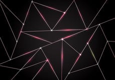 Роскошная полигональная картина и розовые линии треугольников золота с освещением на темной предпосылке Геометрические низкие фор бесплатная иллюстрация Роскошная полигональная картина и розовые линии треугольников золота с освещением на темной предпосылке Геометрические низкие фор бесплатная иллюстрация