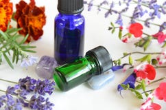 Óleos essenciais para o tratamento da aromaterapia fotos de stock Óleos essenciais para o tratamento da aromaterapia fotos de stock