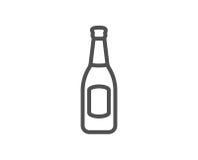 Ölflaskalinje symbol Tecken för barhantverköl stock illustrationer Ölflaskalinje symbol Tecken för barhantverköl stock illustrationer