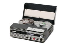 öppna det retro bandet för den bärbara registreringsapparatrullen fotografering för bildbyråer öppna det retro bandet för den bärbara registreringsapparatrullen fotografering för bildbyråer