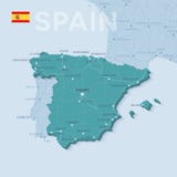 Översikt av städer och vägar i Spanien royaltyfri illustrationer Översikt av städer och vägar i Spanien royaltyfri illustrationer