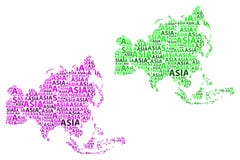 Översikt av återhållsamma Asien - vektorillustration royaltyfri illustrationer Översikt av återhållsamma Asien - vektorillustration royaltyfri illustrationer
