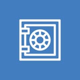 Översiktsvektor eps10 för säker insättning säker vit översiktssymbol Stark ask stock illustrationer Översiktsvektor eps10 för säker insättning säker vit översiktssymbol Stark ask stock illustrationer
