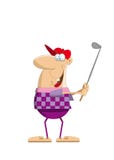 Übendes Golfschwingen des Mannes lizenzfreie abbildung Übendes Golfschwingen des Mannes lizenzfreie abbildung