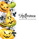Übergeben Sie gezogene vertikale Fahne mit Aquarellkürbisen und -blättern Halloween-Feiertagsillustration Lustige Nahrung magie stock abbildung Übergeben Sie gezogene vertikale Fahne mit Aquarellkürbisen und -blättern Halloween-Feiertagsillustration Lustige Nahrung magie stock abbildung