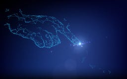 Übergeben Sie rührende virtuelle Befehlsmaskelinien, Dreiecke und Partikelartdesign vektor abbildung Übergeben Sie rührende virtuelle Befehlsmaskelinien, Dreiecke und Partikelartdesign vektor abbildung