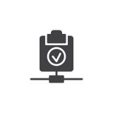 Überprüfter Ikonenvektor des Netzes Klemmbrett Stockbild Überprüfter Ikonenvektor des Netzes Klemmbrett Stockbild