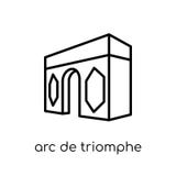 Łuku De Triomphe ikona Modny nowożytny płaski liniowy wektorowy łuk De Tr ilustracja wektor Łuku De Triomphe ikona Modny nowożytny płaski liniowy wektorowy łuk De Tr ilustracja wektor