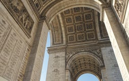Łuku De Triomphe wnętrza widok obrazy stock Łuku De Triomphe wnętrza widok obrazy stock