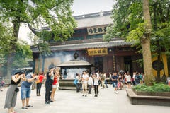 ¼ Œ för famousï för buddistisk tempel för Hangzhou lingyintempel i Kina arkivbild ¼ Œ för famousï för buddistisk tempel för Hangzhou lingyintempel i Kina arkivbild