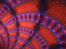 Ściana Wyginający się rewolucjonistki, Błękitnego i Różowego Kółkowych kształtów płomienia Fractal, ilustracji Ściana Wyginający się rewolucjonistki, Błękitnego i Różowego Kółkowych kształtów płomienia Fractal, ilustracji