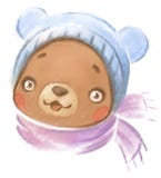 Śliczny mały niedźwiedź, akwareli ilustracja ilustracji Śliczny mały niedźwiedź, akwareli ilustracja ilustracji