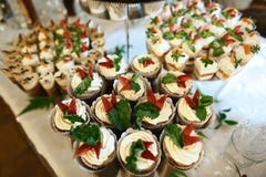 Ślubny rozmaitości lata deser z świeżymi owoc i jagodami w tortach z smakowitym bufeta kolorem dekorował z batożącą śmietanką, cu Zdjęcie Stock Ślubny rozmaitości lata deser z świeżymi owoc i jagodami w tortach z smakowitym bufeta kolorem dekorował z batożącą śmietanką, cu Zdjęcie Stock
