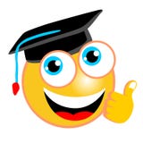Śmieszna emoticon kreskówka z skalowanie kapeluszem ilustracja wektor Śmieszna emoticon kreskówka z skalowanie kapeluszem ilustracja wektor