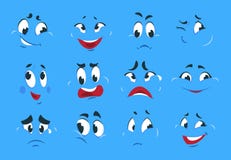 Śmieszni kreskówek wyrażenia Złej gniewnej twarz charakteru nakreśleń zabawy uśmiechu szalonej komicznej karykatury smiley twarz royalty ilustracja Śmieszni kreskówek wyrażenia Złej gniewnej twarz charakteru nakreśleń zabawy uśmiechu szalonej komicznej karykatury smiley twarz royalty ilustracja