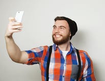Śmieszny selfie szczęśliwy dzień Zdjęcia Royalty Free Śmieszny selfie szczęśliwy dzień Zdjęcia Royalty Free