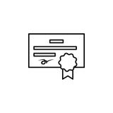 Świadectwo, licencji ikona na białym tle Może używać dla sieci, logo, mobilny app, UI, UX ilustracja wektor Świadectwo, licencji ikona na białym tle Może używać dla sieci, logo, mobilny app, UI, UX ilustracja wektor