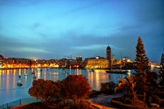 Świętego Julians zatoka, Malta zdjęcia stock Świętego Julians zatoka, Malta zdjęcia stock