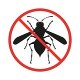 Żadny insekta znak na białym tle royalty ilustracja Żadny insekta znak na białym tle royalty ilustracja