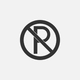 Żadny parking ikona, zabrania parking znaka, kierunkowskaz royalty ilustracja Żadny parking ikona, zabrania parking znaka, kierunkowskaz royalty ilustracja