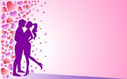 Άνδρας και γυναίκα, αγάπη και ειδύλλιο Ιώδεις υπόβαθρο και καρδιές απεικόνιση αποθεμάτων Άνδρας και γυναίκα, αγάπη και ειδύλλιο Ιώδεις υπόβαθρο και καρδιές απεικόνιση αποθεμάτων