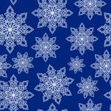 Άνευ ραφής άσπρα snowflakes σχεδίων στο μπλε διάνυσμα ελεύθερη απεικόνιση δικαιώματος Άνευ ραφής άσπρα snowflakes σχεδίων στο μπλε διάνυσμα ελεύθερη απεικόνιση δικαιώματος