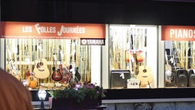 Άνθρωποι που θαυμάζουν την αγορά Χριστουγέννων στη Γαλλία απόθεμα βίντεο Άνθρωποι που θαυμάζουν την αγορά Χριστουγέννων στη Γαλλία απόθεμα βίντεο