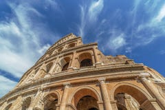 Άποψη Fisheye έξω από το Colosseum, Ρώμη, Ιταλία στοκ φωτογραφία Άποψη Fisheye έξω από το Colosseum, Ρώμη, Ιταλία στοκ φωτογραφία