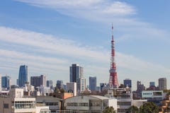 Άποψη πύργων του Τόκιο από το λόφο Roppongi στην Ιαπωνία στοκ εικόνα Άποψη πύργων του Τόκιο από το λόφο Roppongi στην Ιαπωνία στοκ εικόνα