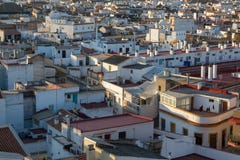 Άποψη στεγών που βλέπει από Parasol Metropol στη Σεβίλη στοκ εικόνα Άποψη στεγών που βλέπει από Parasol Metropol στη Σεβίλη στοκ εικόνα