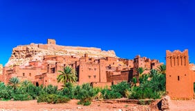 Άποψη σχετικά με την ιστορική πόλη Ait ben Haddou στο Μαρόκο στοκ φωτογραφίες Άποψη σχετικά με την ιστορική πόλη Ait ben Haddou στο Μαρόκο στοκ φωτογραφίες
