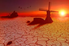 Έδαφος που βάφεται από την έλλειψη νερού Έδαφος που βάφεται από την έλλειψη νερού