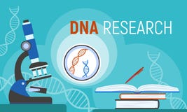 Έμβλημα ερευνητικής έννοιας DNA, επίπεδο ύφος ελεύθερη απεικόνιση δικαιώματος Έμβλημα ερευνητικής έννοιας DNA, επίπεδο ύφος ελεύθερη απεικόνιση δικαιώματος