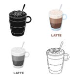Ένα φλυτζάνι του latte Διαφορετικοί τύποι ενιαίων εικονιδίων καφέ στο διανυσματικό Ιστό απεικόνισης αποθεμάτων συμβόλων ύφους κιν διανυσματική απεικόνιση Ένα φλυτζάνι του latte Διαφορετικοί τύποι ενιαίων εικονιδίων καφέ στο διανυσματικό Ιστό απεικόνισης αποθεμάτων συμβόλων ύφους κιν διανυσματική απεικόνιση