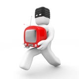 έχει κλέψει τη TV κλεφτών απεικόνιση αποθεμάτων έχει κλέψει τη TV κλεφτών απεικόνιση αποθεμάτων