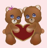 Αγαπώντας teddy αρκούδες ζευγών ελεύθερη απεικόνιση δικαιώματος Αγαπώντας teddy αρκούδες ζευγών ελεύθερη απεικόνιση δικαιώματος