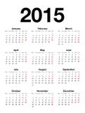 Αγγλικό ημερολόγιο για το 2015 Στοκ Εικόνες Αγγλικό ημερολόγιο για το 2015 Στοκ Εικόνες